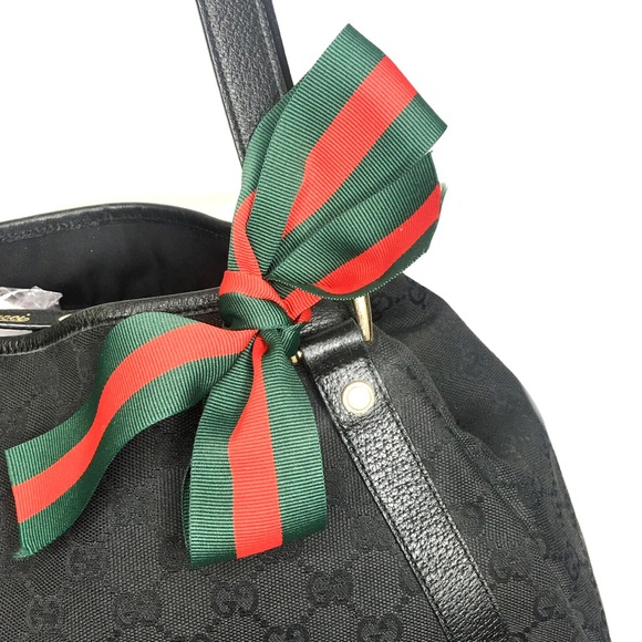 Authentic Gucci Abbey black monogram canvas shoulder bag - Picture 11 of 16